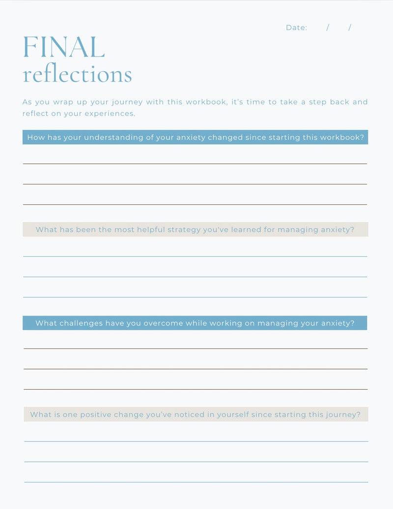 Mastering Anxiety: A Workbook for Building Resilience