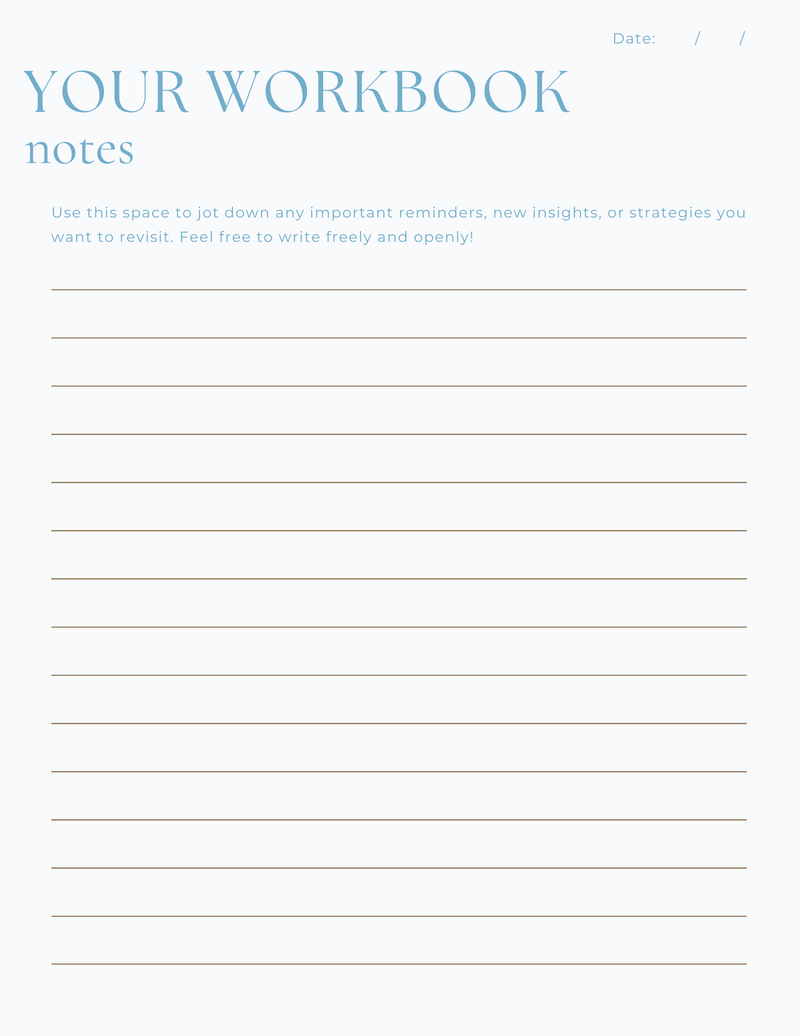 Mastering Anxiety: A Workbook for Building Resilience